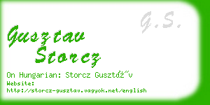 gusztav storcz business card